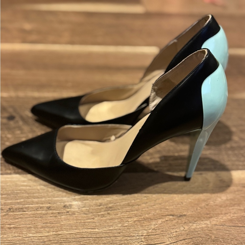 ZARA Elegant Black and Mint Women's Heels